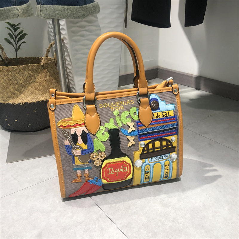 Mexico Inspired Rectangle On The Go Tote