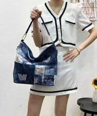 Thumbnail for Fermoza Patchwork Denim shoulder bag (Pre order)