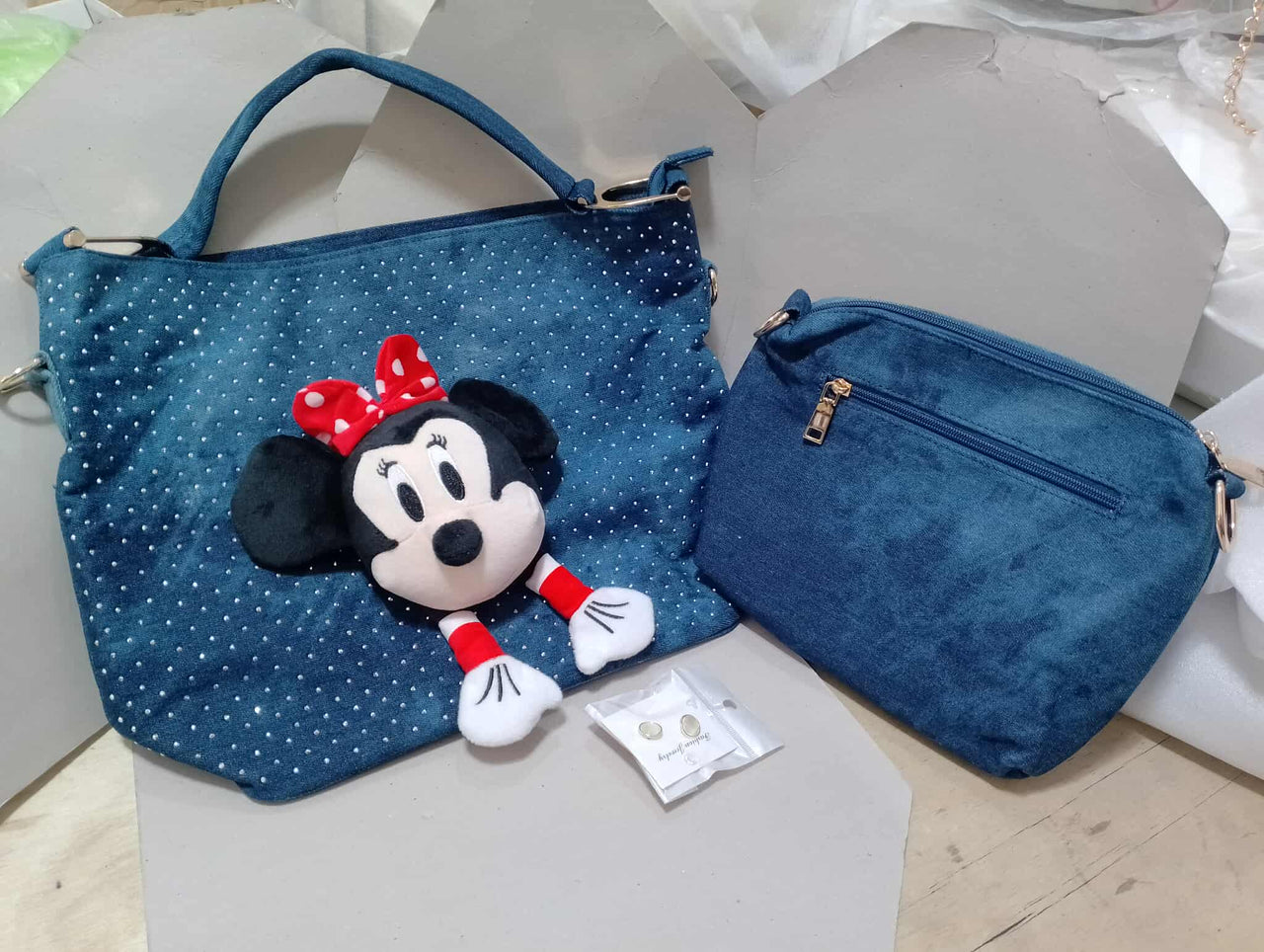 Minnie Mouse Denim Tote Bag