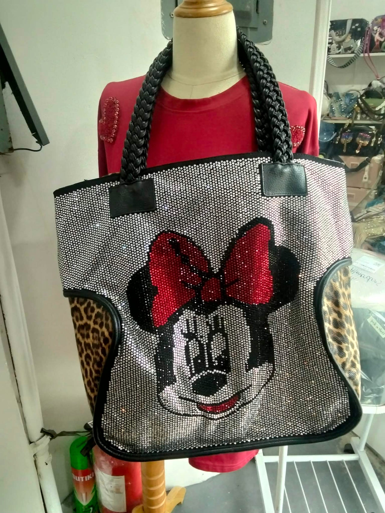 Minnie and mickey mouse tote bag