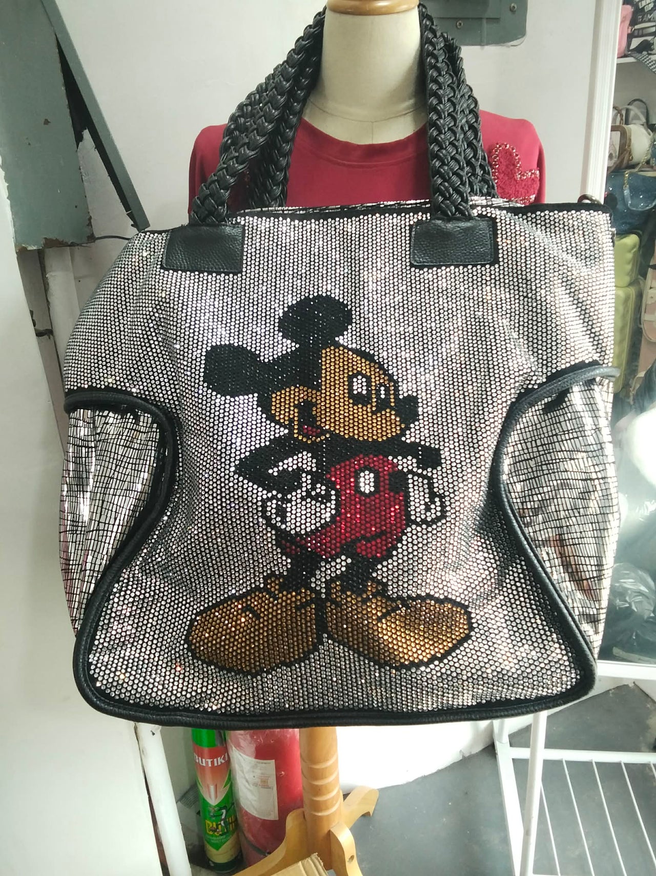 Minnie and mickey mouse tote bag