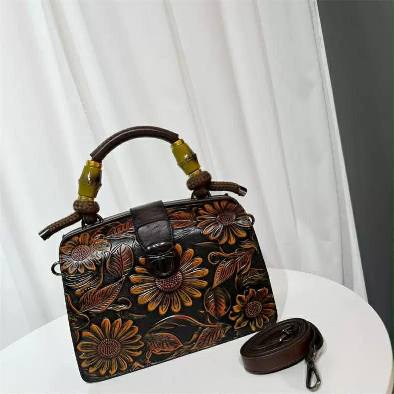 Sunflower Embroidered Sling Bag