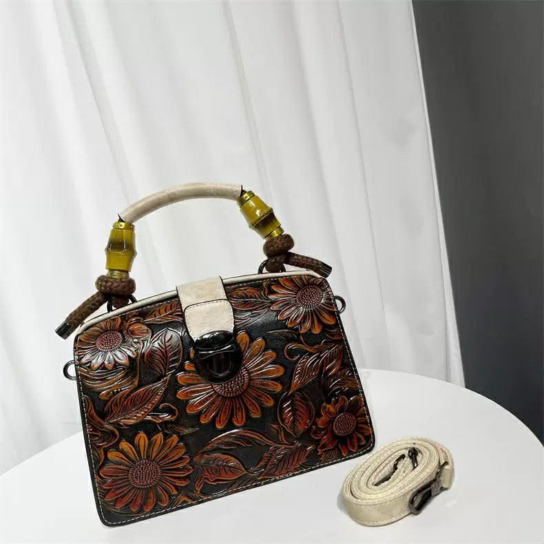 Sunflower Embroidered Sling Bag
