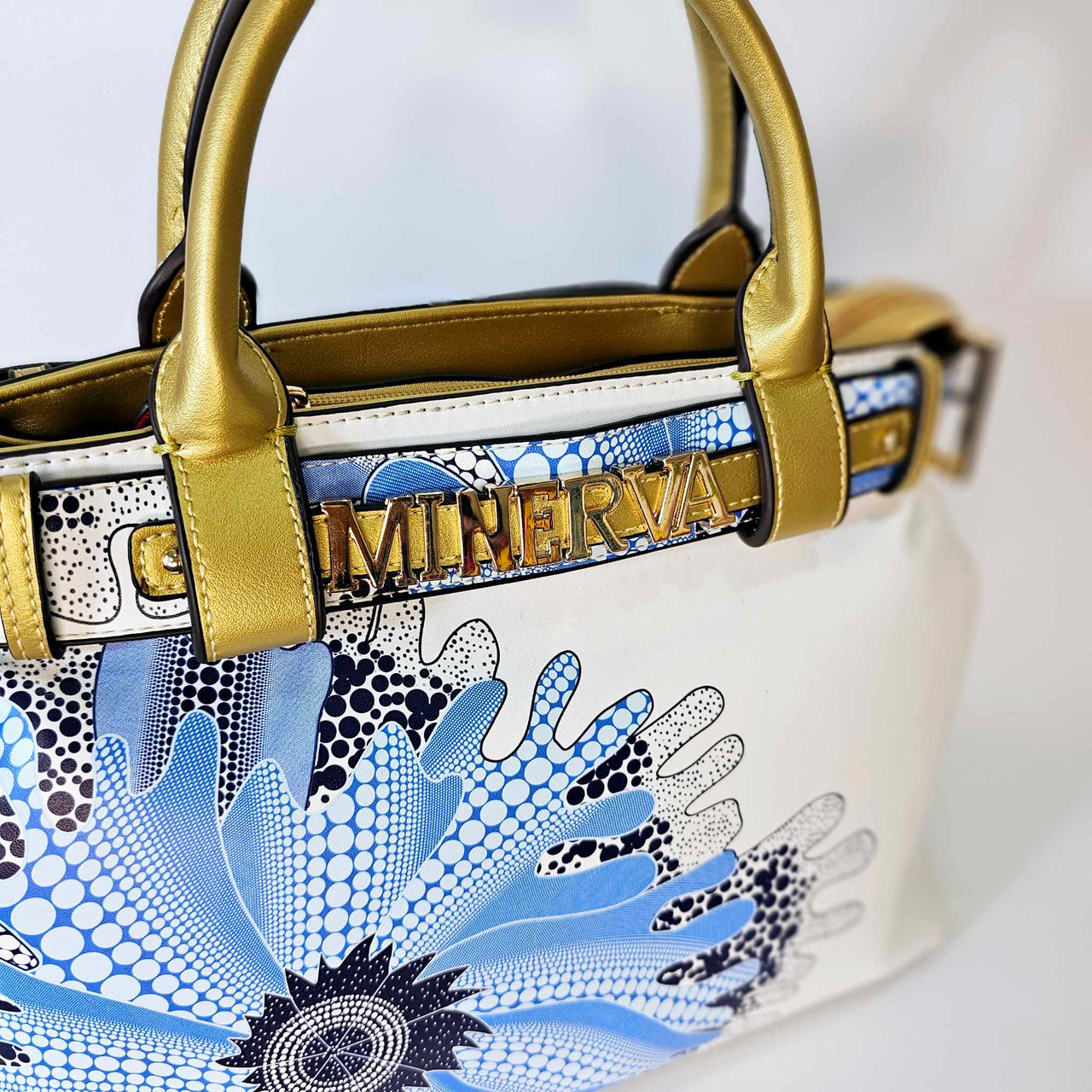 Dolores Blue Flower Handbag