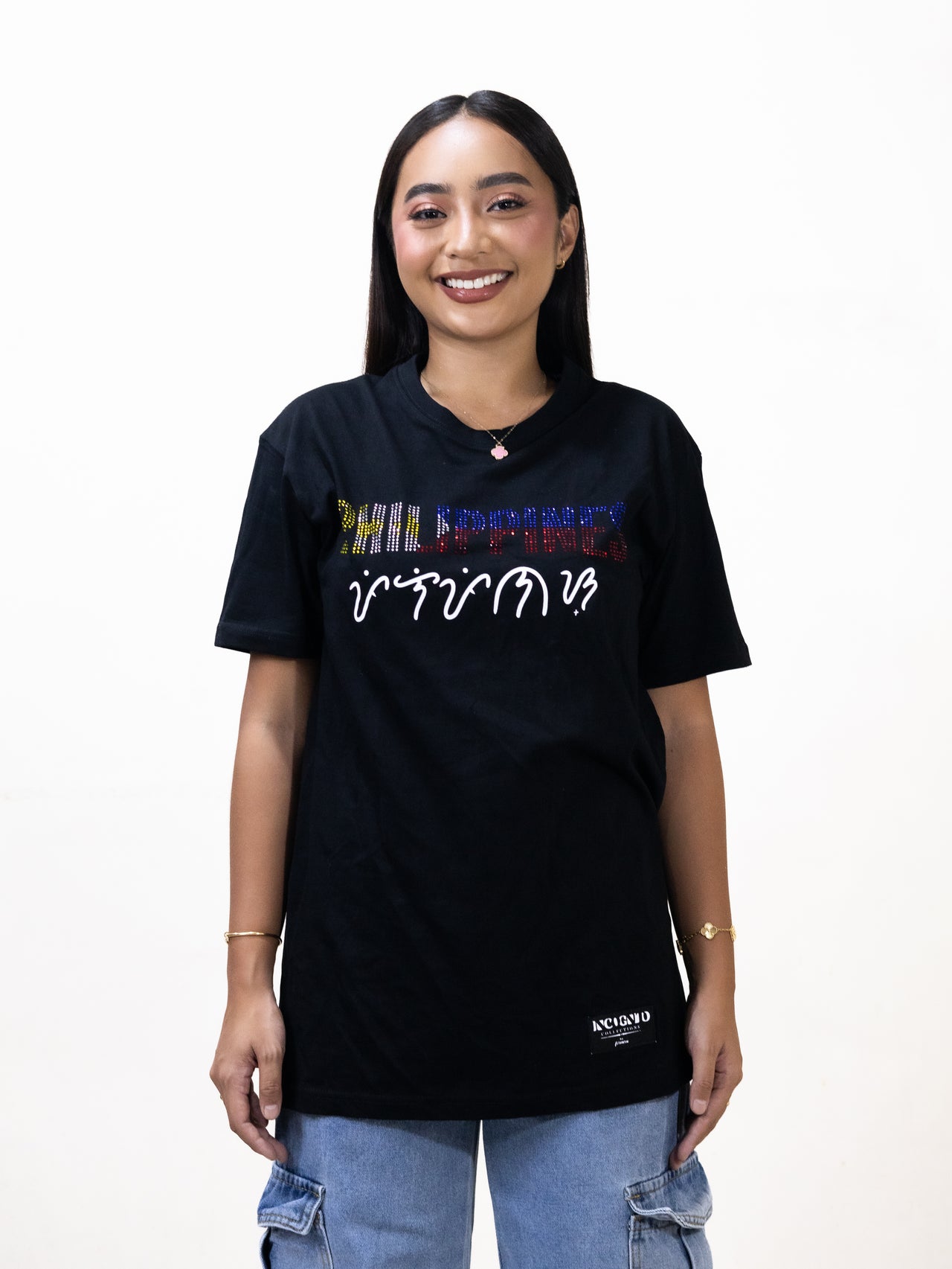 Philippines Baybayin Rhinestone Fusion T-shirt