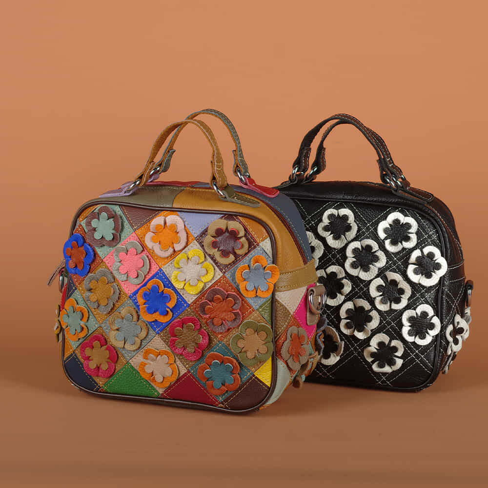 Midnight bloom Genuine leather