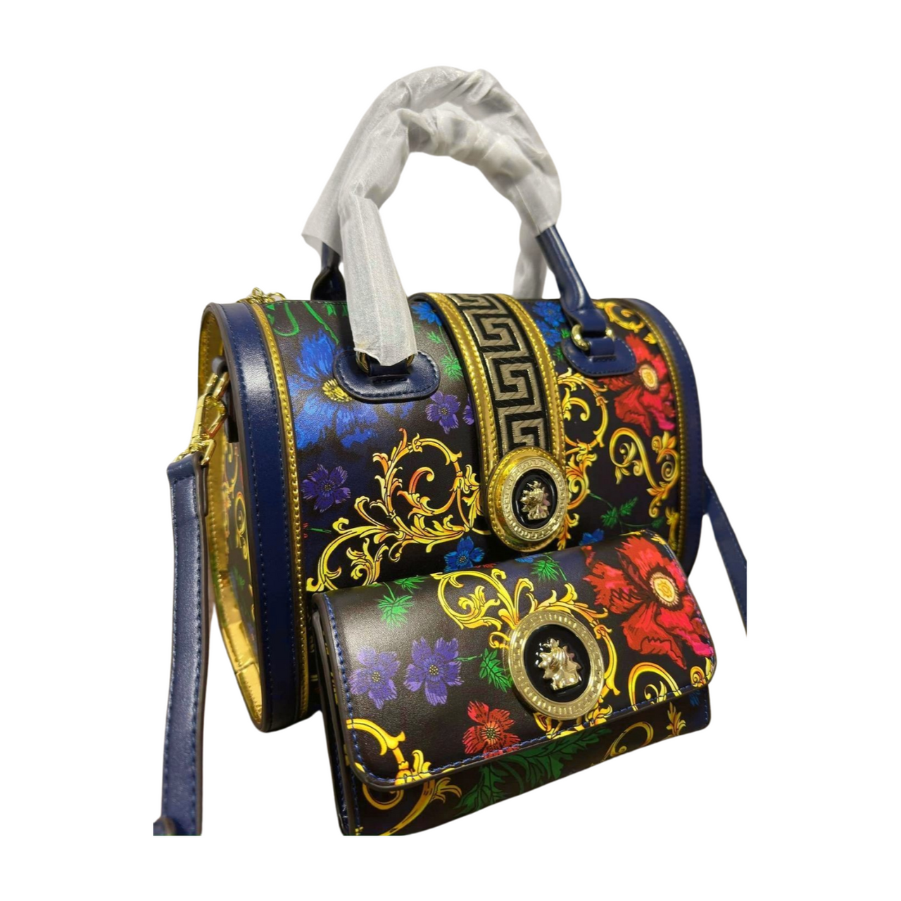 Cindy Printed Handbag with Wallet Set