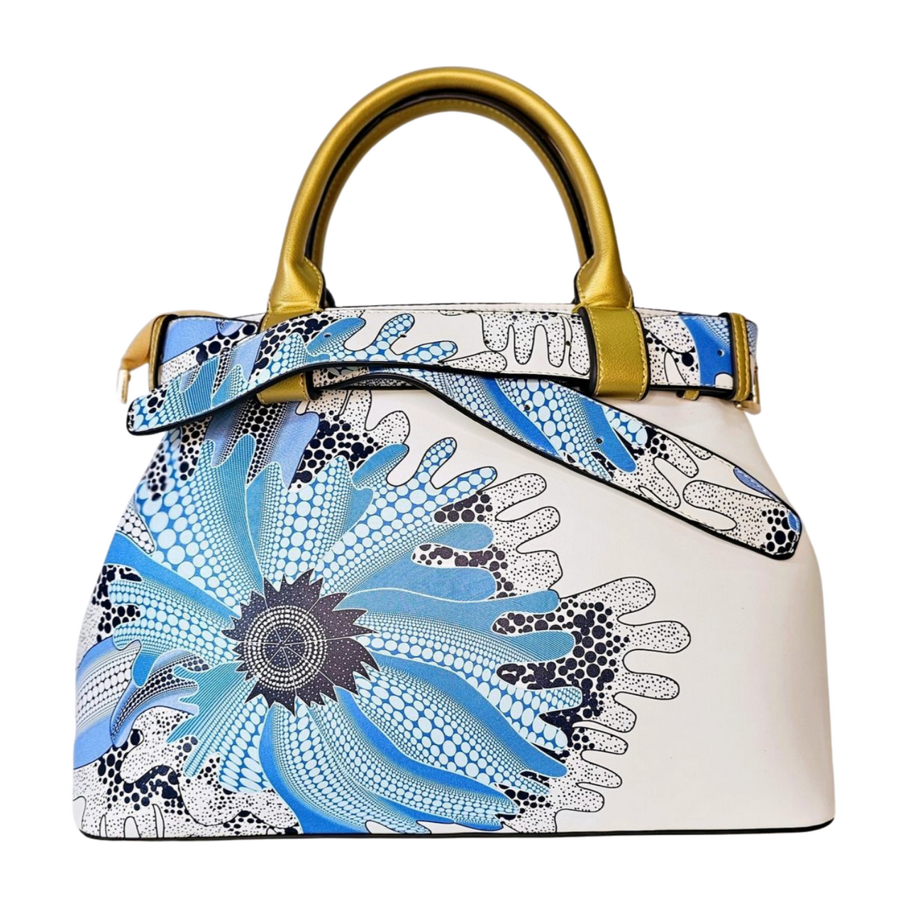 Dolores Blue Flower Handbag