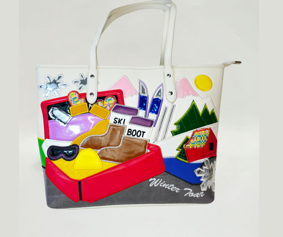 Winter Ski Tote Bag