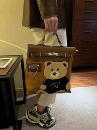 Thumbnail for Fermoza Teddy Bear Backpack/Handbag