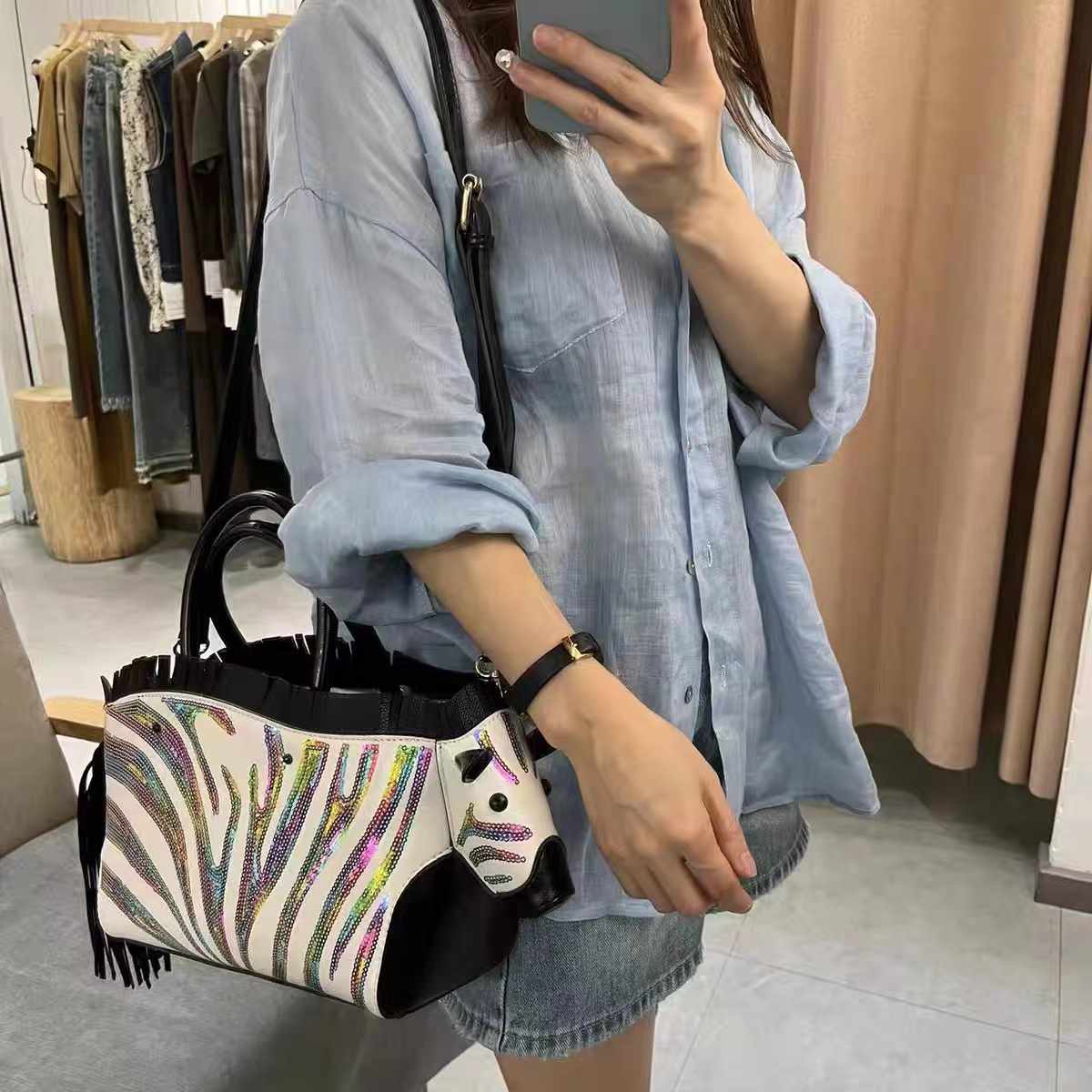Fermoza Lolita Zebra Inspired Handbag