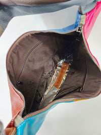 Thumbnail for Fermoza Tri-color Genuine leather bag