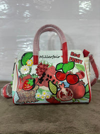 Thumbnail for Red & White Fruit Handbag