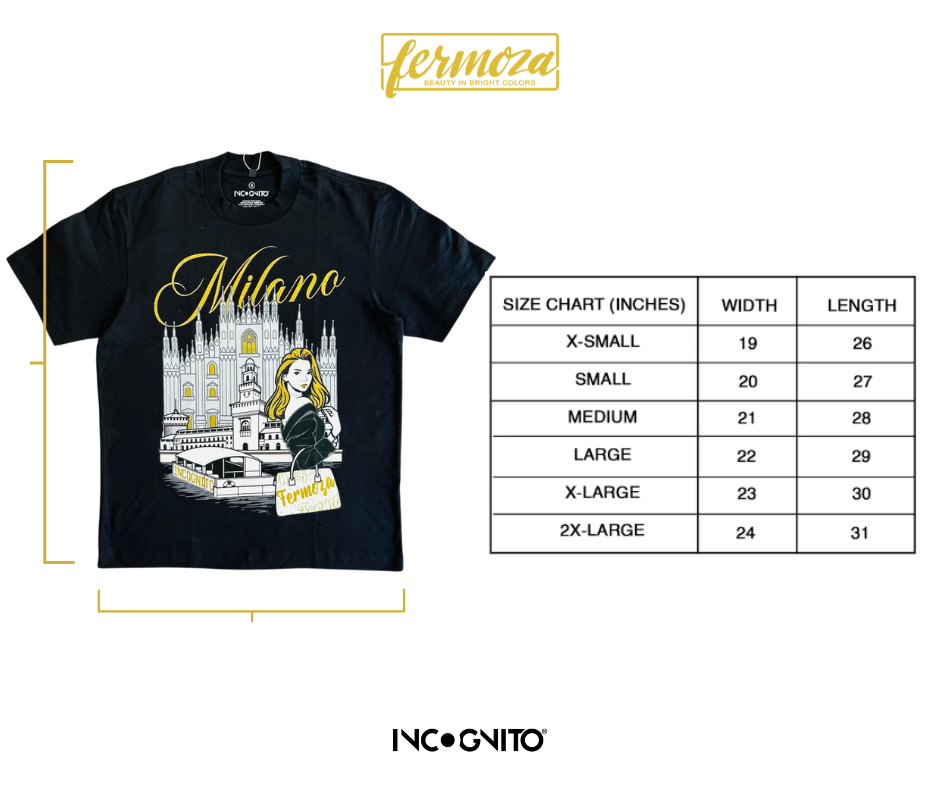 Milano Inspired Shirt with Gold Foil Print