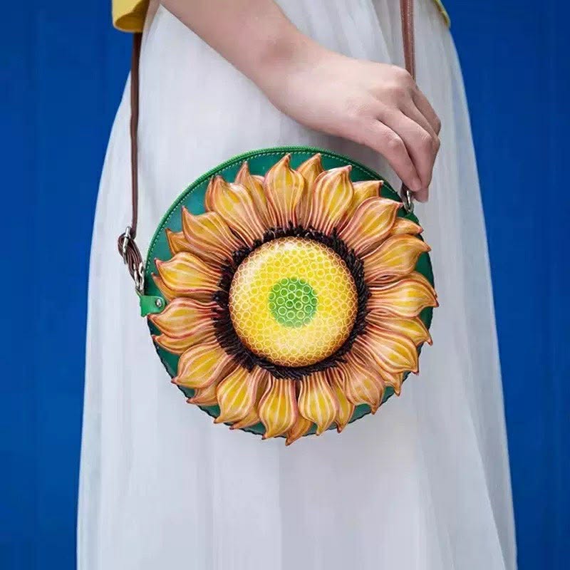 Sunflower Round Bag