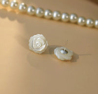 Thumbnail for White Flower Earrings and Ring Set